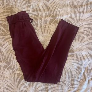Maroon colored Lululemon joggers